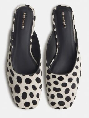 Inez Flat Mule - dalmatian haircalf